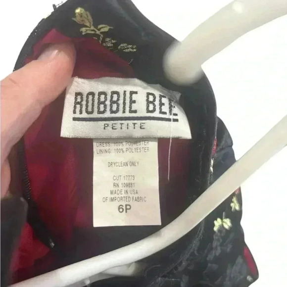 Vintage Robbie Bee Asian Inspired Sheath Maxi Dress Women Size 6 Petite - Picture 5 of 8